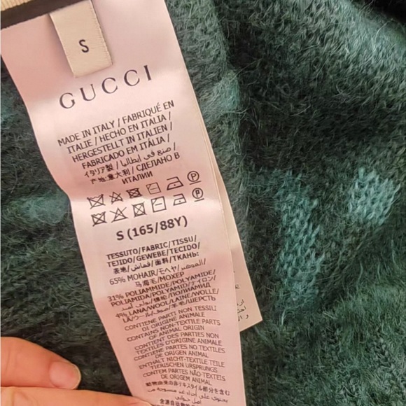 Gucci Teal and Forest Green Women's Cardigan - Picture 5 of 8